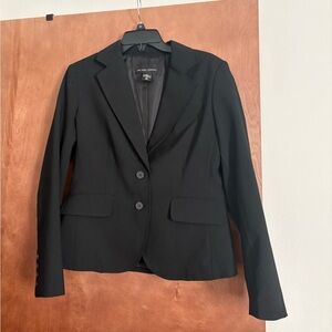 New York & Company Black Blazer with Notched Lapels and Structured Shoulders